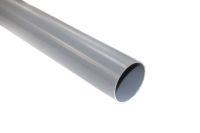 Grey round floplast rainwater downpipes