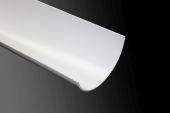 White Half Round Gutter (floplast)