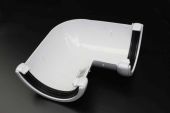 White 90 Deg Half Round Angle (floplast)