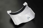 White Half Round to R/H Ogee Metal Adaptor (floplast)
