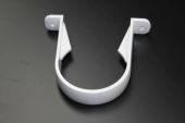 White 68mm Round Standard Pipe Clip (floplast)