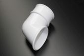 White 68mm Round Pipe Shoe (floplast)
