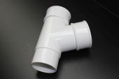 White 68mm Round Pipe Branch (floplast)