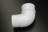 White 68mm Round 92.5 Deg Bend (floplast)