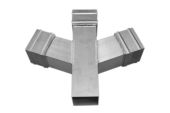 101mm Square Double Branch (mill)