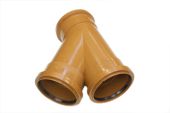 110mm x 45 Deg Triple Socket Junction (floplast)