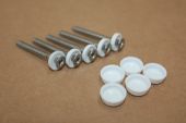 40mm White Plastic Capped Screws (box 100)