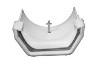 Square to Half Round Adapter (white)