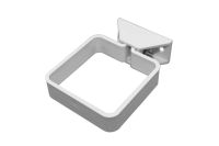 Square Pipe Clip Complete (white)