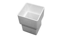 Straight Coupler Square (terr white)