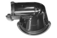 Black 90 Deg Half Round Angle (floplast)