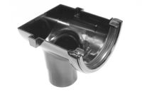 Black Half Round Stopend Outlet (floplast)