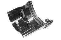 Black Half Round to L/H Ogee Metal Adaptor (floplast)