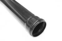 3 Metre x 110mm Single Socket Pipe (black floplast)