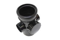 110mm Single Socket Access Pipe (black floplast)