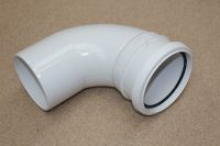 110mm x 92.5 Deg Single Socket Bend (white floplast)