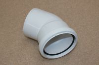 110mm x 135 Deg Single Socket Bend (white floplast)