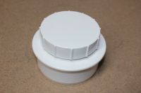 110mm x Screwed Access Cap (white floplast)