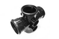 110mm x 92.5 Deg Double Branch (black floplast)