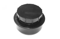 110mm x Screwed Access Cap (black floplast)