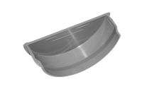 Grey Half Round Internal Stopend (floplast)