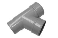 Grey 68mm Round Pipe Branch (floplast)