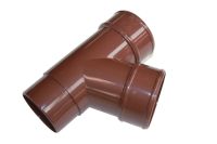 Brown 68mm Round Pipe Branch (floplast)