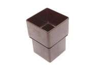 Straight Coupler Square (rustic brown)