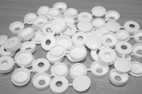 White Plastic Screw Caps (100)