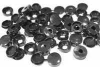 Black Plastic Screw Caps (100)