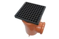 110mm Bottle Gulley with Square Grid