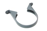 110mm Plastic Saddle Pipe Clip (grey floplast)