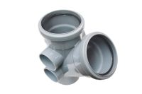 110mm x 135 Deg Single Branch (grey floplast)