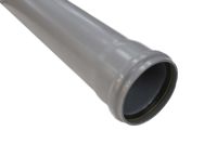 3 Metre x 110mm Single Socket Pipe (grey floplast)