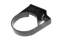 Black 68mm Round Centre Pipe Clip (floplast)