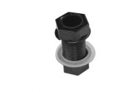 21.5mm Straight Overflow Tank Connector (black)