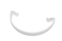 White Half Round Gutter Clip (floplast)