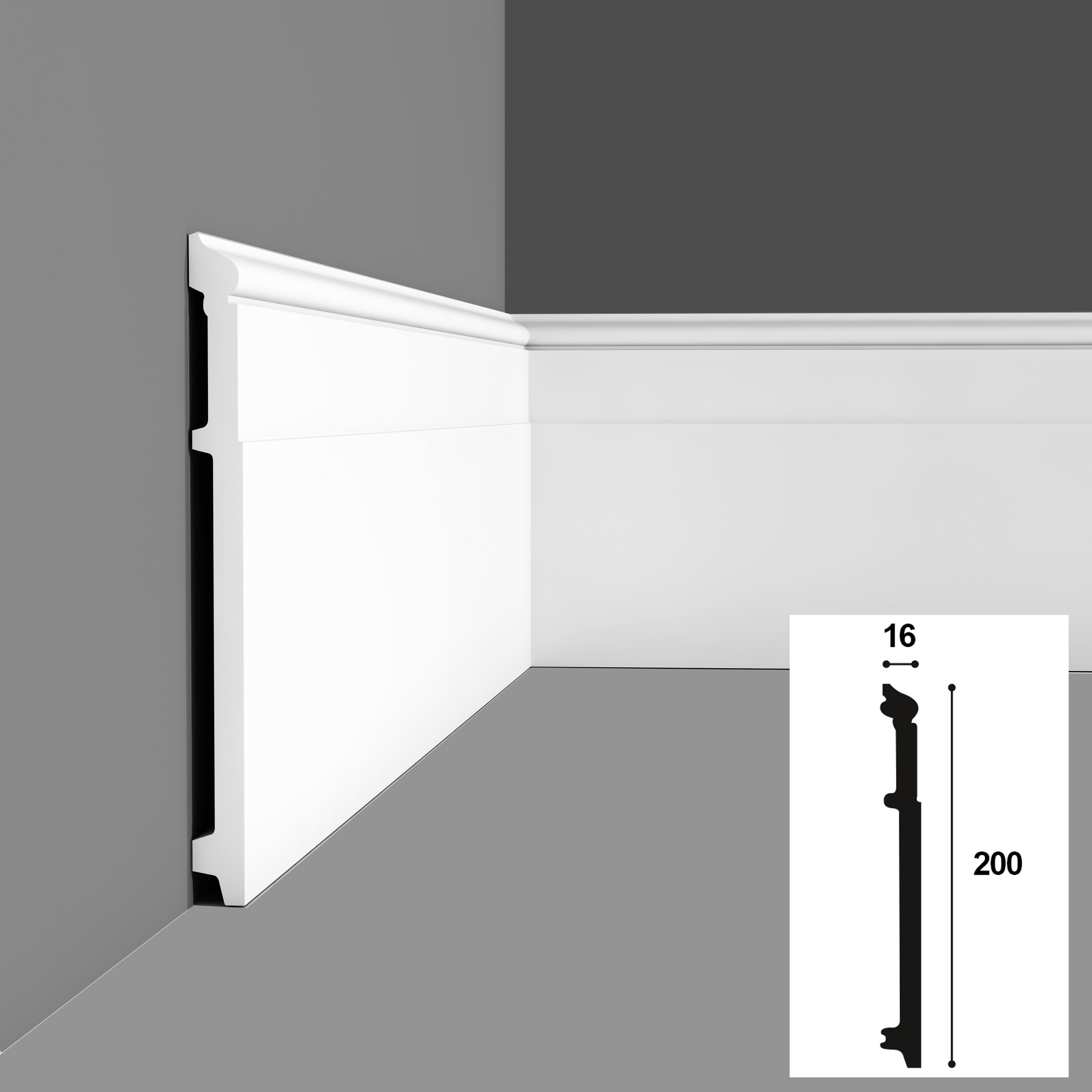 200mm x 16mm Skirting
