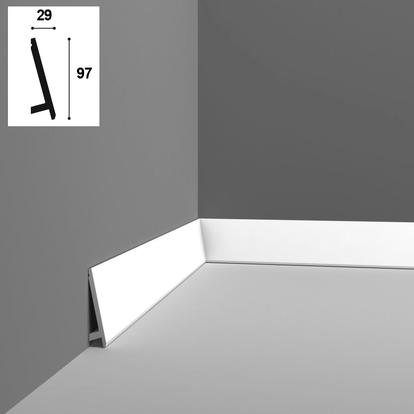 97mm x 29mm Diagonal Skirting