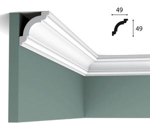 49mm x 49mm Cornice (2 metre)