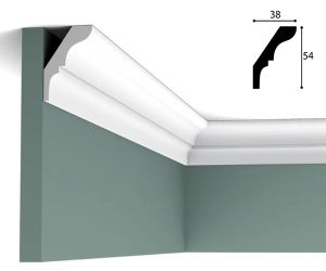 54mm x 38mm Cornice (2 metre)