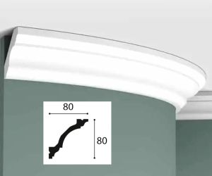 80mm x 80mm FLEX Cornice (2 metre)