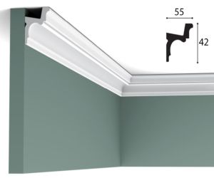 42mm x 55mm Cornice/Uplighter (2 metre)