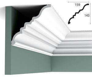 159mm x 143mm 'MANOIR' Cornice (2 metre)