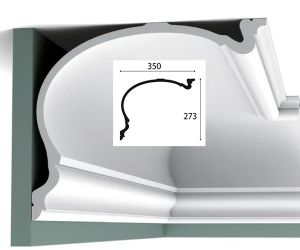 350mm x 273mm 'HERITAGE' Cornice (2 metre)