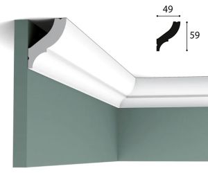 49mm x 59mm Cornice (Box of 27 x 2 metre)