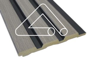 3 Slat - 122mm x 2.6mt Sulcado Panel (Grey Oak)