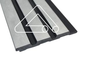 3 Slat - 122mm x 2.6mt Sulcado Panel (Silver Metallicl)