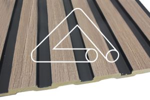 6 Slat - 300mm x 2.6mt Sulcado Panel (Walnut Embossed Woodgrain)