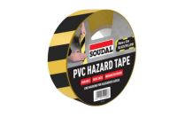 50mm x 33 metre Black/Yellow HAZZARD Tape